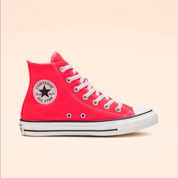 Converse All-Stars Neon Bright Crimson High Tops
